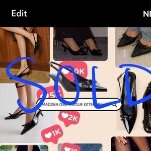 Madden Girl Vogue Bow Slingback Kitten-Heels-Elegant Style & All-Day Comfort NWT